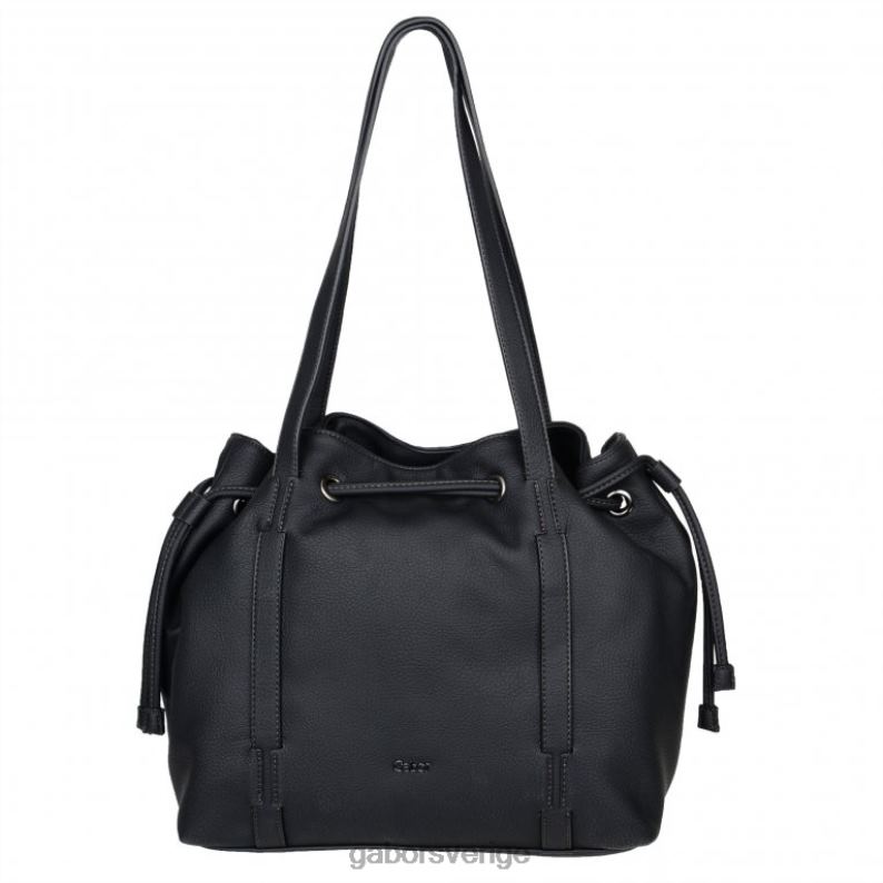 svart tryck Gabor kvinnor malu axelväska med dragsko F04LN292 Tillbehör