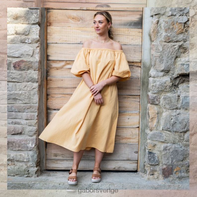 cognac Gabor kvinnor yeo sandaler med kilklack F04LN153 Skodon