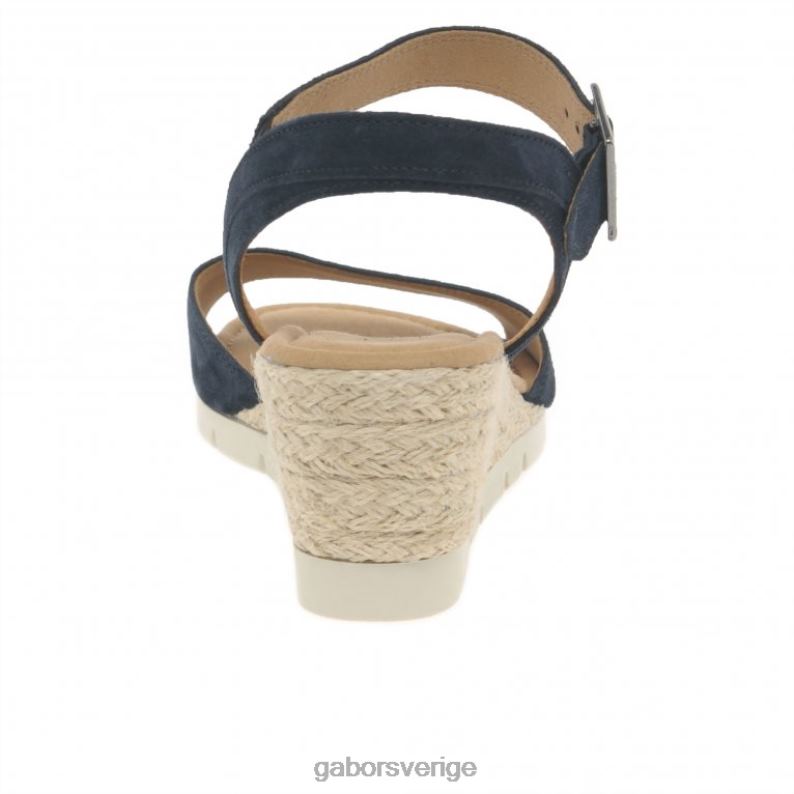 havsmocka/jute Gabor kvinnor nieve sandaler med kilklack F04LN163 Skodon