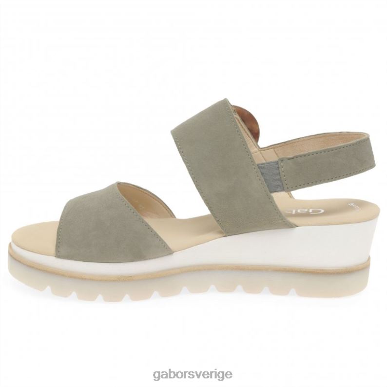 skilf mocka Gabor kvinnor yeo sandaler med kilklack F04LN157 Skodon