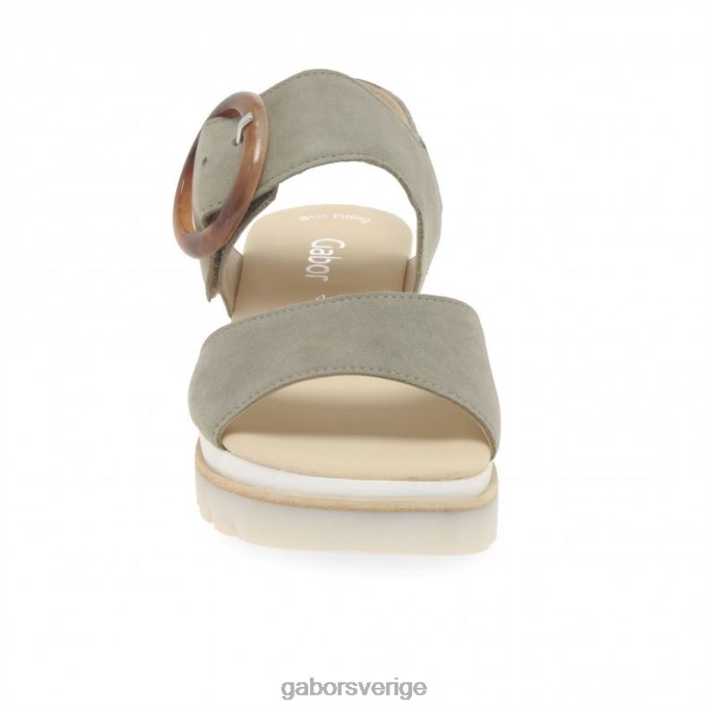 skilf mocka Gabor kvinnor yeo sandaler med kilklack F04LN157 Skodon