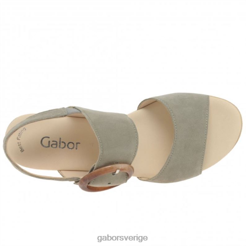 skilf mocka Gabor kvinnor yeo sandaler med kilklack F04LN157 Skodon