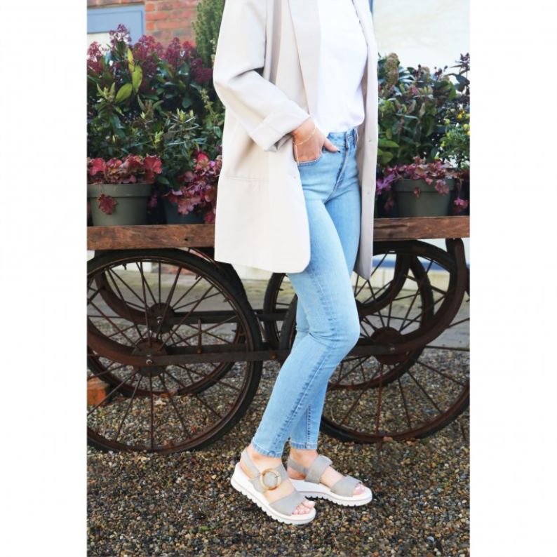 skilf mocka Gabor kvinnor yeo sandaler med kilklack F04LN157 Skodon