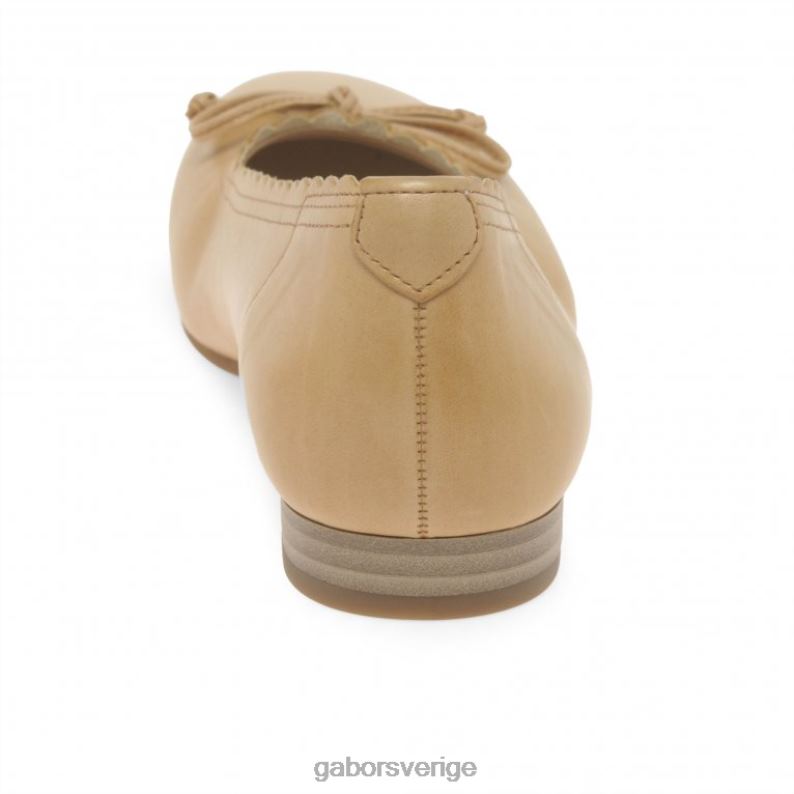 jordnötsläder Gabor kvinnor conchita balett pumps F04LN27 Skodon