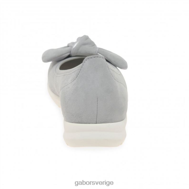 ljusgrå mocka/metallic Gabor kvinnor salerna skor F04LN21 Skodon