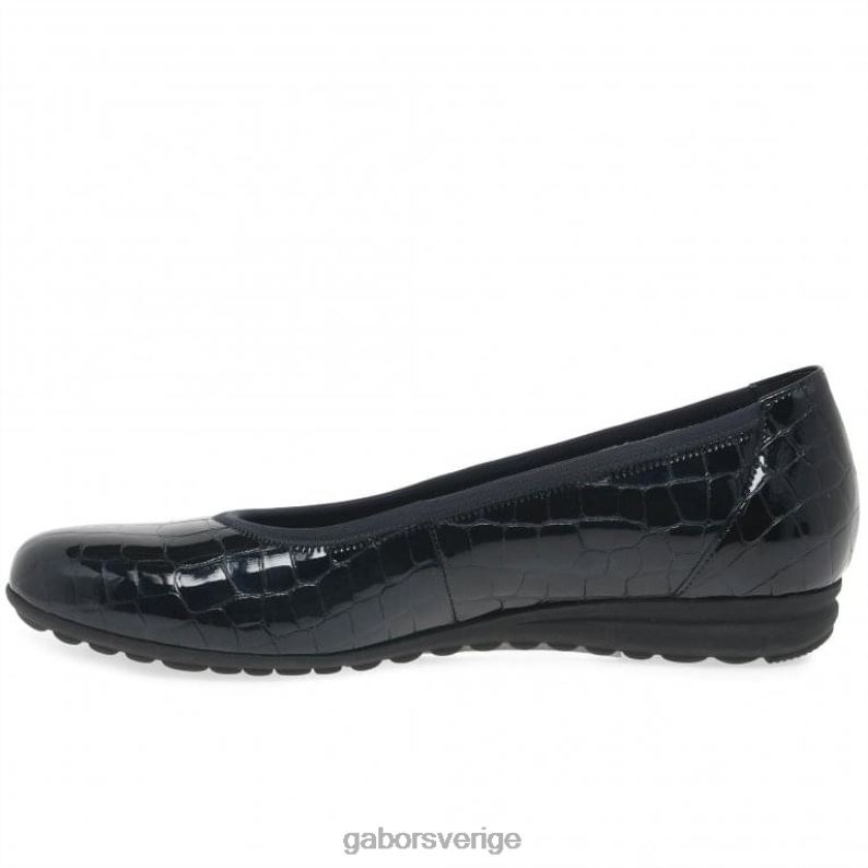 ocean croc patent Gabor kvinnor splash casual balett pumps F04LN104 Skodon