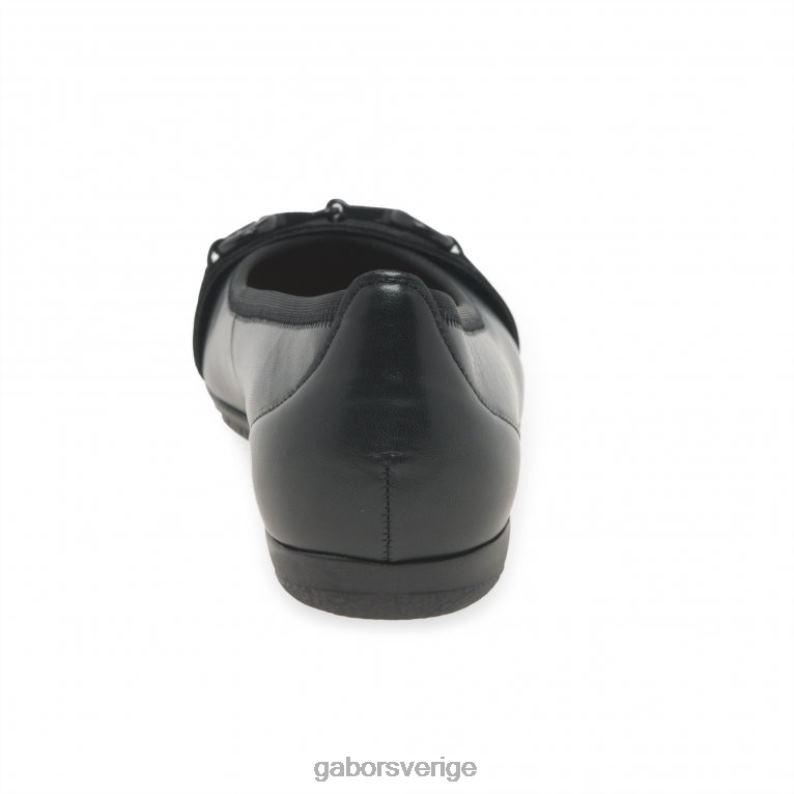 svart mocka Gabor kvinnor raif fritidsskor F04LN25 Skodon