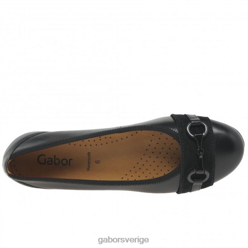 svart mocka Gabor kvinnor raif fritidsskor F04LN25 Skodon