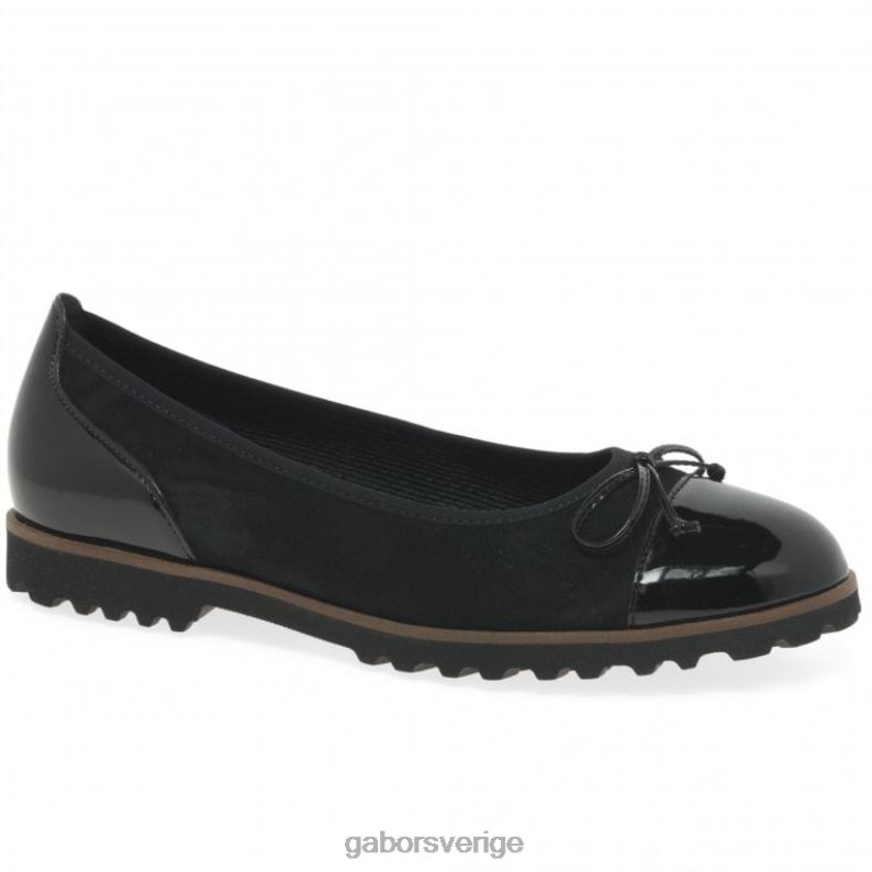 svart mocka/patent ss21 Gabor kvinnor frestelse casual skor F04LN15 Skodon