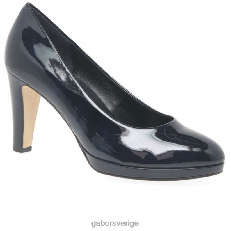 marint patent hi tec Gabor kvinnor fantastiska högklackade domstolsskor F04LN58 Skodon