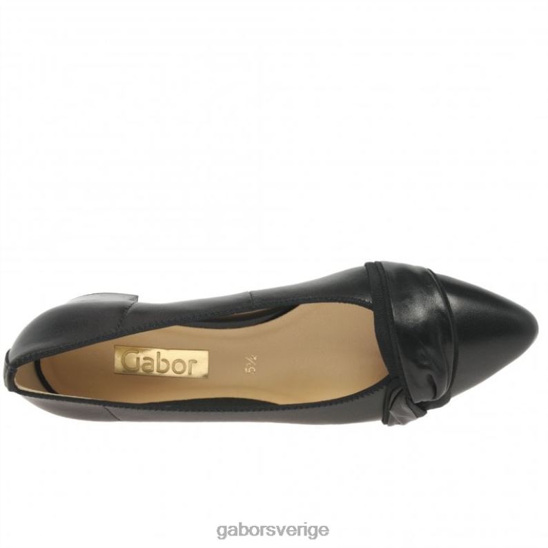 svart Gabor kvinnor prince court skor F04LN73 Skodon