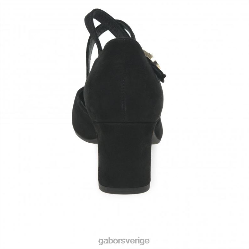 svart mocka Gabor kvinnor alexis skor F04LN69 Skodon