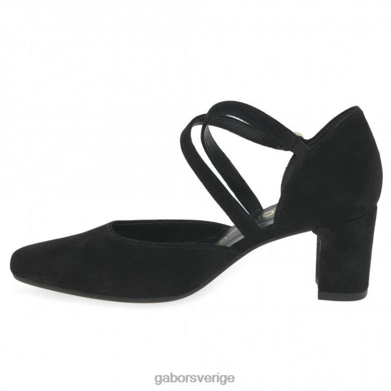 svart mocka Gabor kvinnor alexis skor F04LN69 Skodon