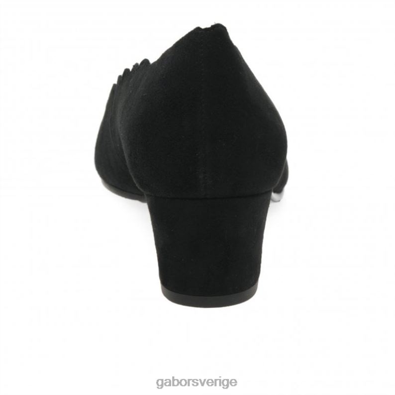 svart mocka Gabor kvinnor gigi domstol skor F04LN45 Skodon
