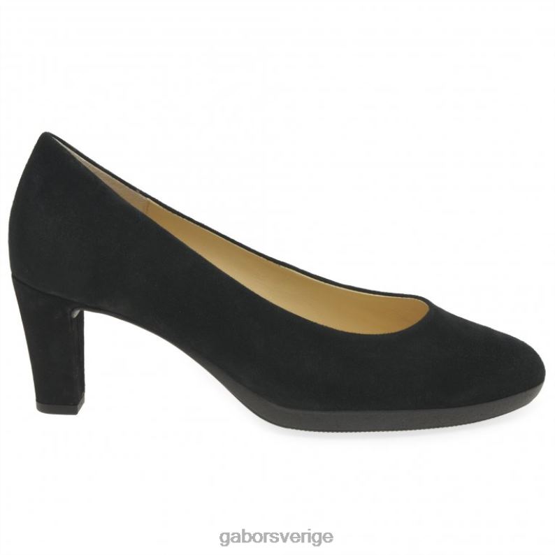 svart mocka Gabor kvinnor kasi domstol skor F04LN72 Skodon