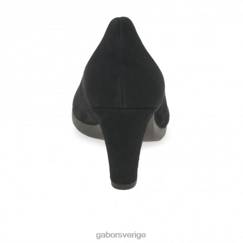 svart mocka Gabor kvinnor kasi domstol skor F04LN72 Skodon