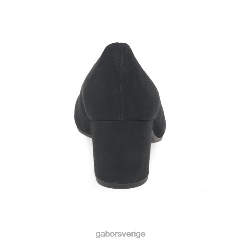 svart mocka Gabor kvinnor kayo domstol skor F04LN67 Skodon