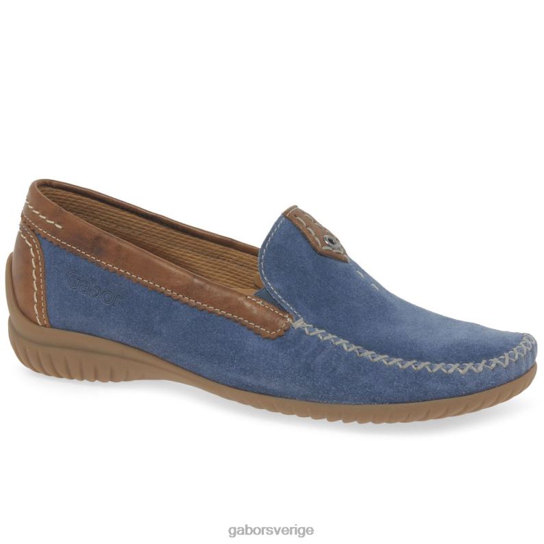 jeans mocka/whisky Gabor kvinnor Kalifornien sportiga mockasiner F04LN83 Skodon