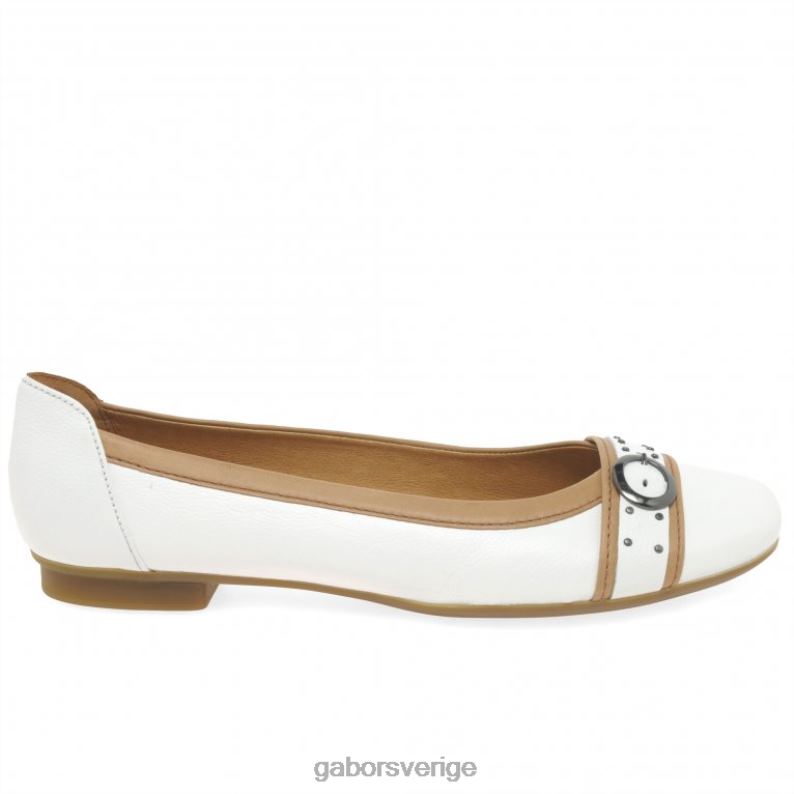 vit/konjak Gabor kvinnor michelle casual pumps med dubbspänne F04LN94 Skodon
