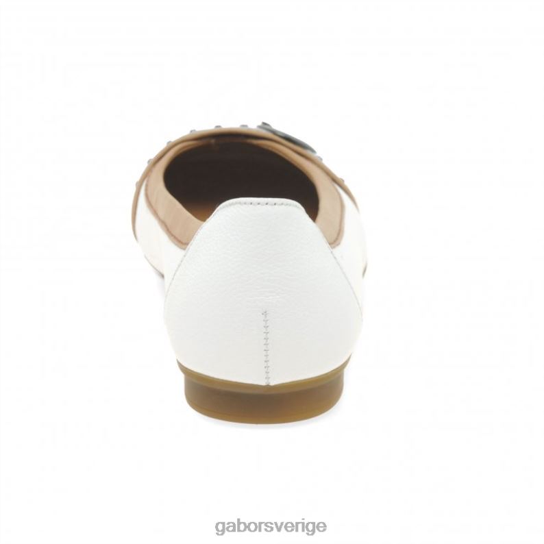 vit/konjak Gabor kvinnor michelle casual pumps med dubbspänne F04LN94 Skodon