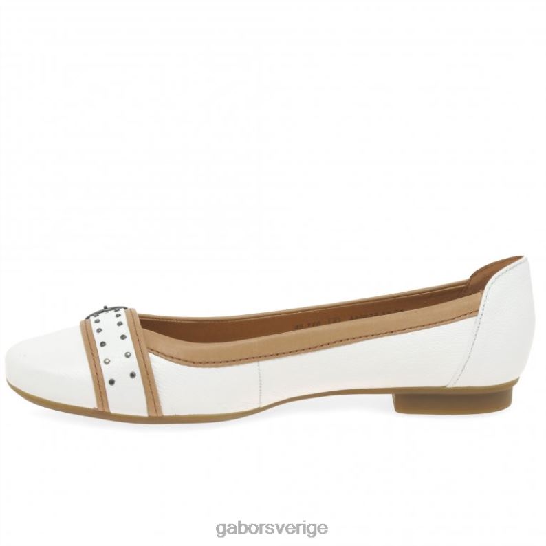 vit/konjak Gabor kvinnor michelle casual pumps med dubbspänne F04LN94 Skodon