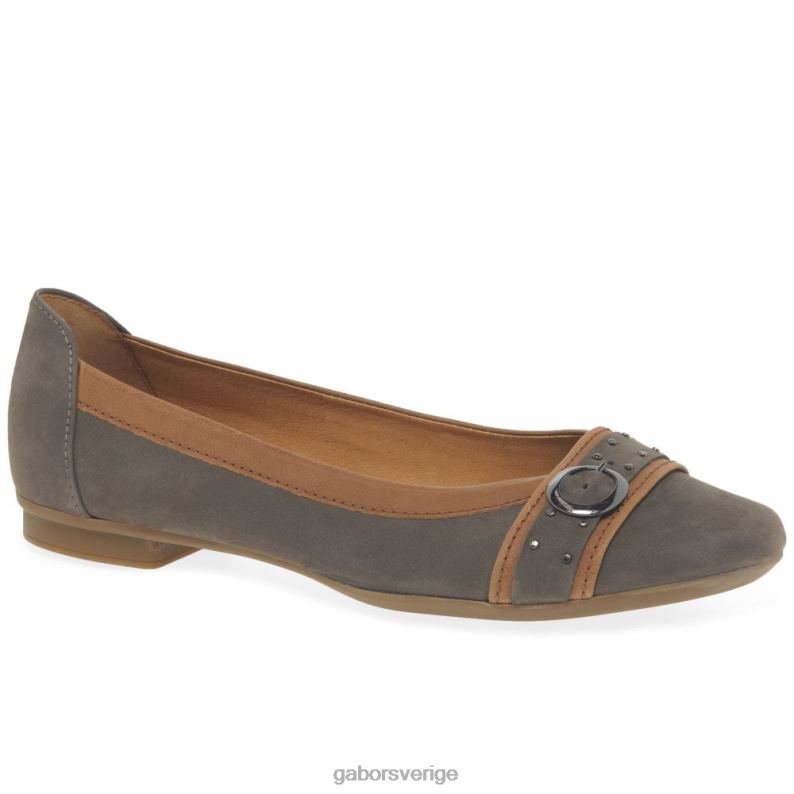 wallaby/konjak Gabor kvinnor michelle casual pumps med dubbspänne F04LN95 Skodon