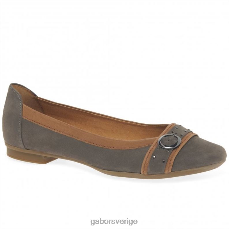 wallaby/konjak Gabor kvinnor michelle casual pumps med dubbspänne F04LN95 Skodon