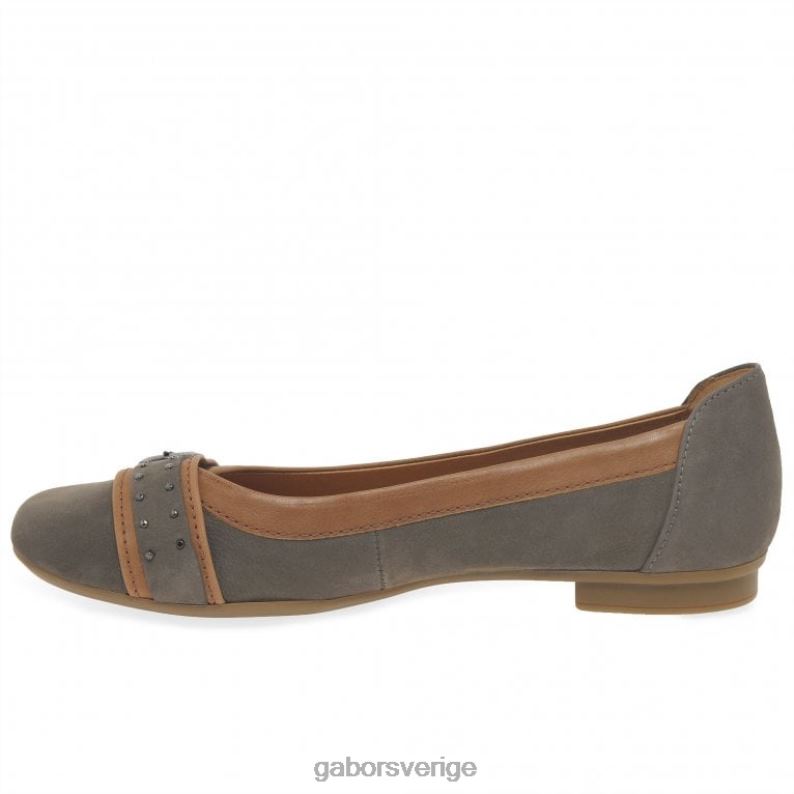 wallaby/konjak Gabor kvinnor michelle casual pumps med dubbspänne F04LN95 Skodon