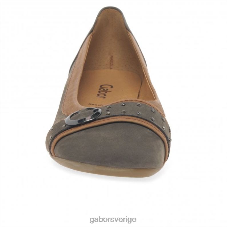 wallaby/konjak Gabor kvinnor michelle casual pumps med dubbspänne F04LN95 Skodon