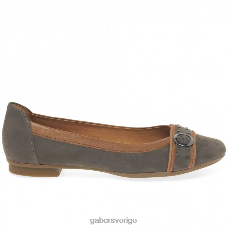 wallaby/konjak Gabor kvinnor michelle casual pumps med dubbspänne F04LN95 Skodon