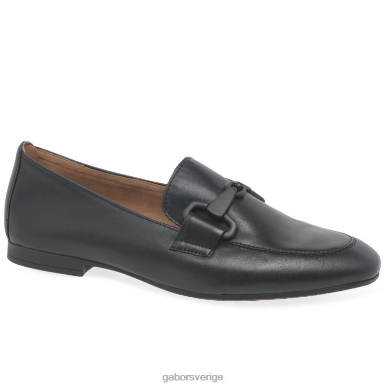 svart Gabor kvinnor jangle loafers F04LN85 Skodon