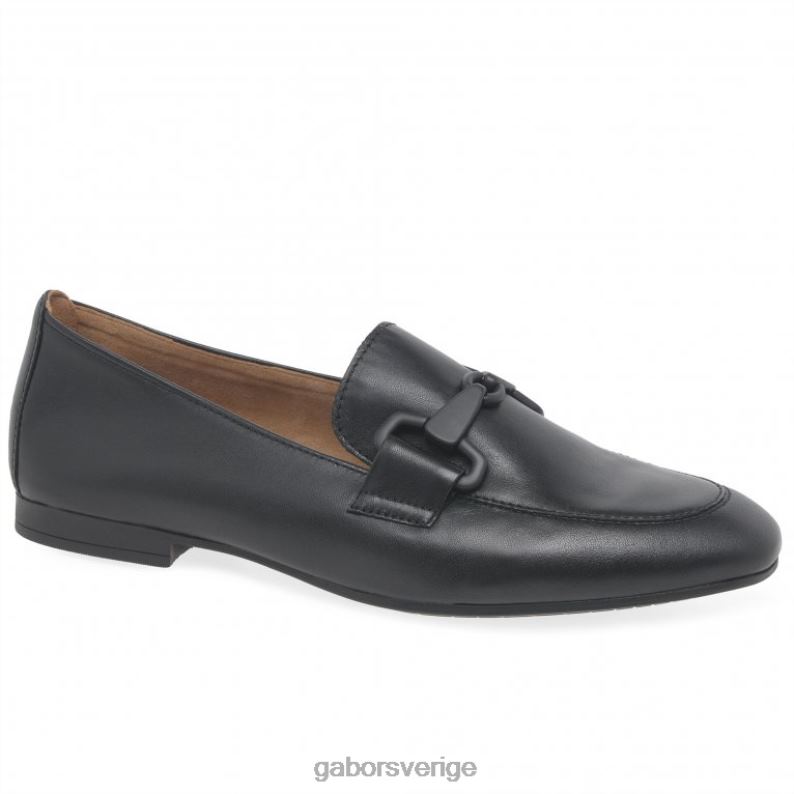 svart Gabor kvinnor jangle loafers F04LN85 Skodon