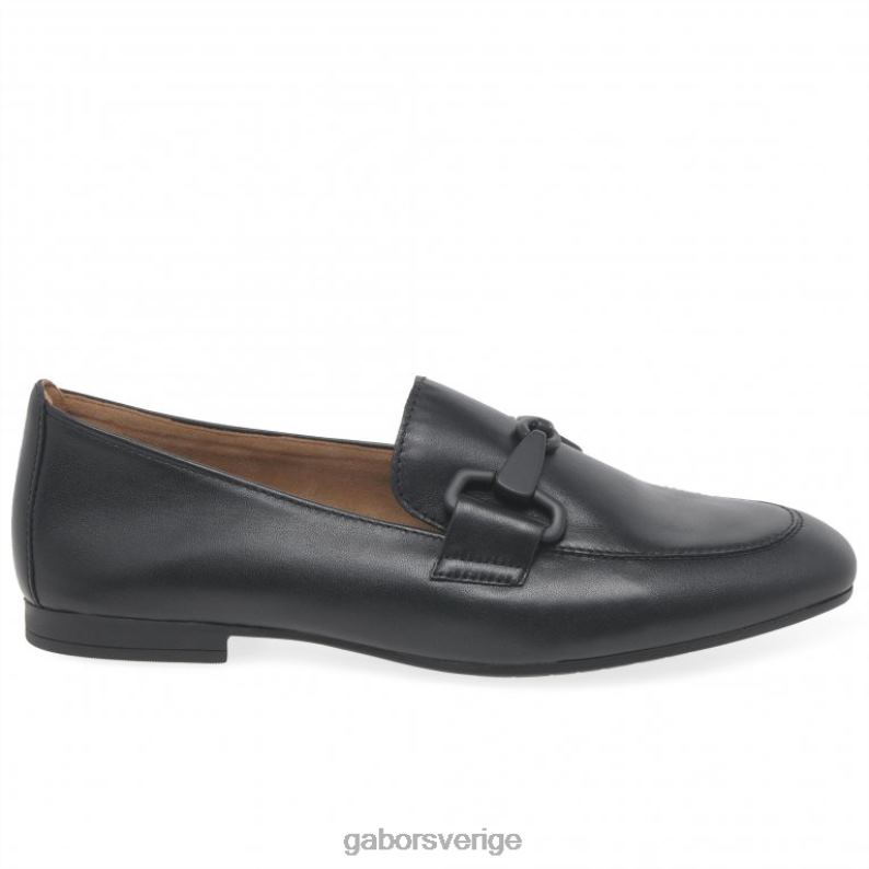svart Gabor kvinnor jangle loafers F04LN85 Skodon