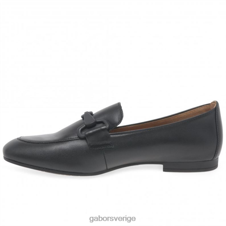 svart Gabor kvinnor jangle loafers F04LN85 Skodon