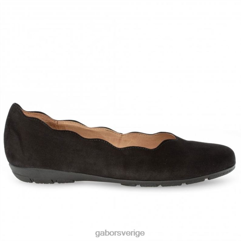 svart mocka Gabor kvinnor motstå skor F04LN112 Skodon