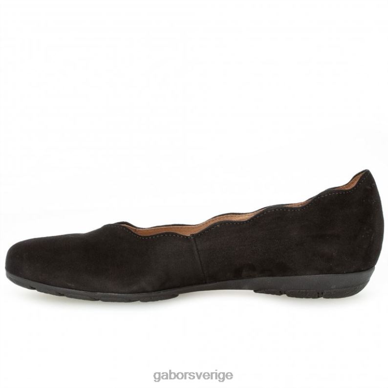 svart mocka Gabor kvinnor motstå skor F04LN112 Skodon