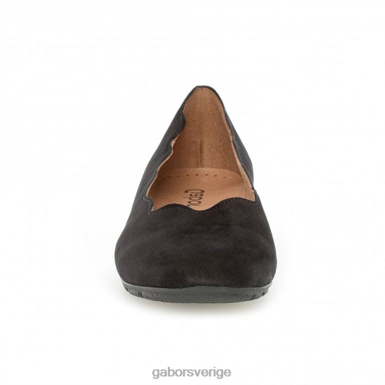 svart mocka Gabor kvinnor motstå skor F04LN112 Skodon