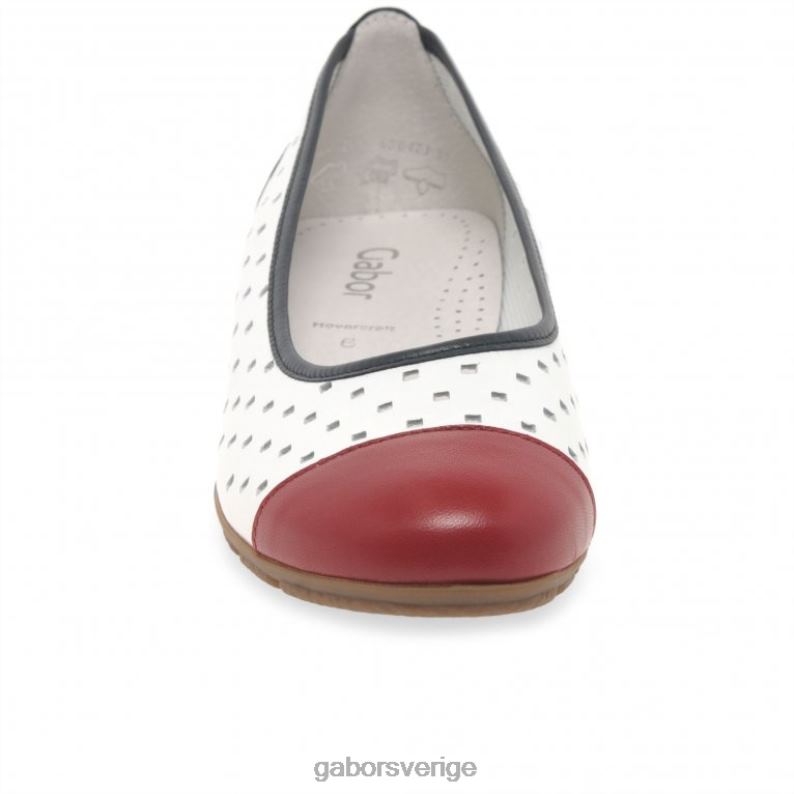 marin kombi Gabor kvinnor fritidsskor med volang med stansade detaljer F04LN79 Skodon