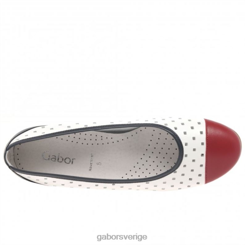 marin kombi Gabor kvinnor fritidsskor med volang med stansade detaljer F04LN79 Skodon