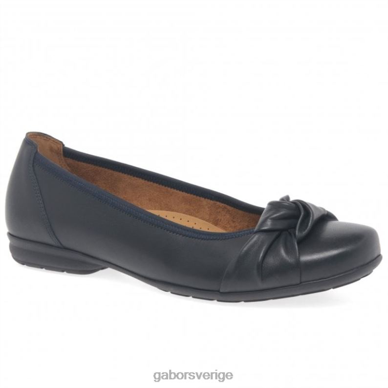 marinblått läder Gabor kvinnor ashlene fritidsskor F04LN90 Skodon