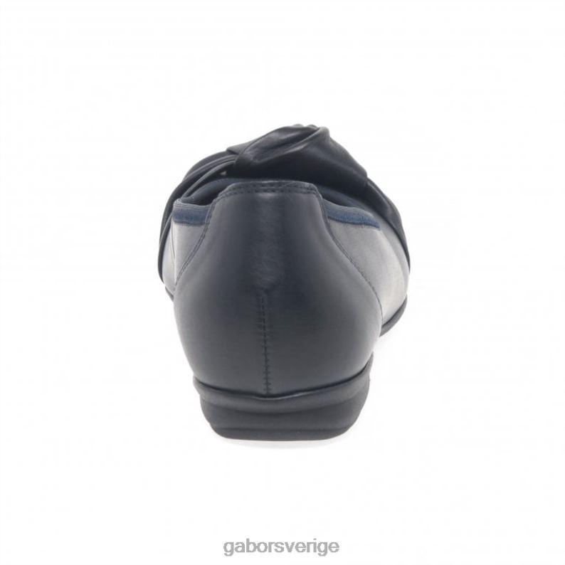 marinblått läder Gabor kvinnor ashlene fritidsskor F04LN90 Skodon