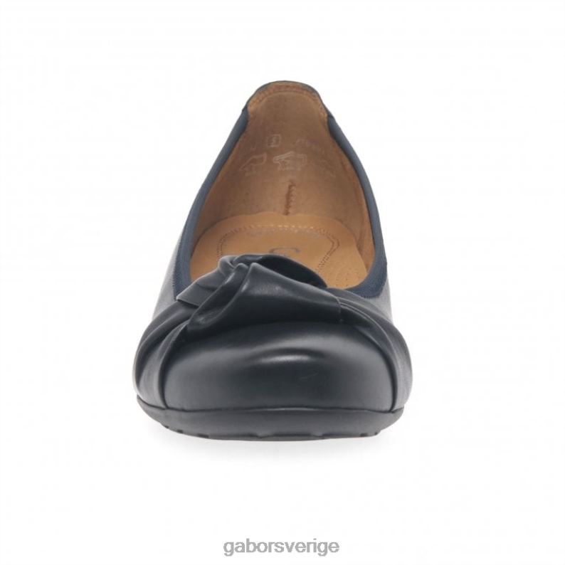 marinblått läder Gabor kvinnor ashlene fritidsskor F04LN90 Skodon
