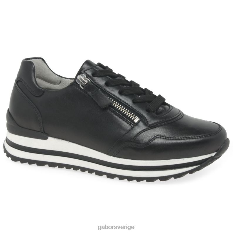 svart Gabor kvinnor nulon tränare F04LN147 Skodon