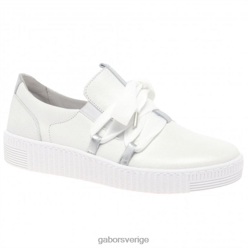 vit/silver Gabor kvinnor vals fritidsskor F04LN130 Skodon