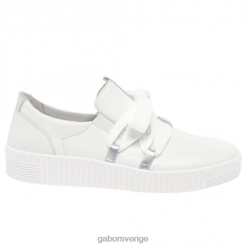 vit/silver Gabor kvinnor vals fritidsskor F04LN130 Skodon