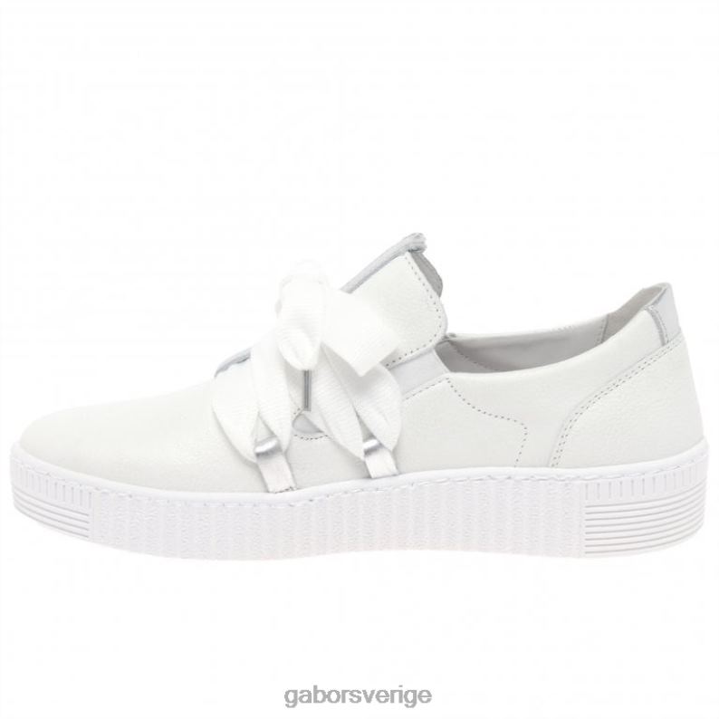 vit/silver Gabor kvinnor vals fritidsskor F04LN130 Skodon
