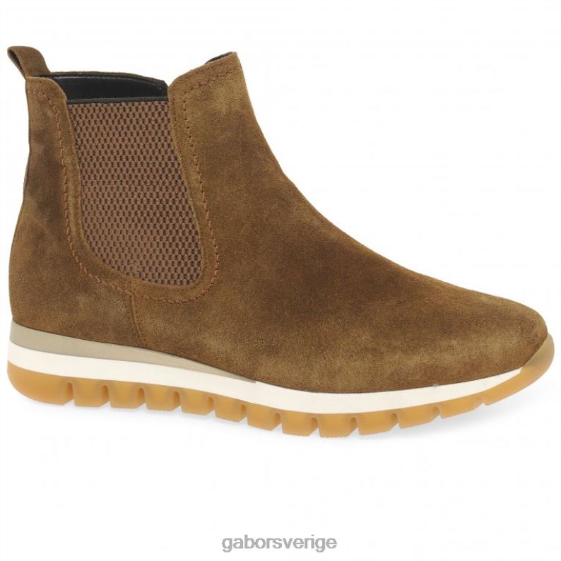cognac mocka Gabor kvinnor teller ankelboots F04LN227 Skodon