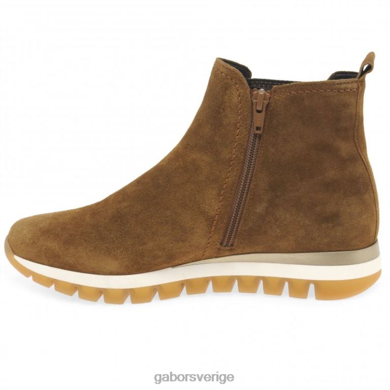 cognac mocka Gabor kvinnor teller ankelboots F04LN227 Skodon