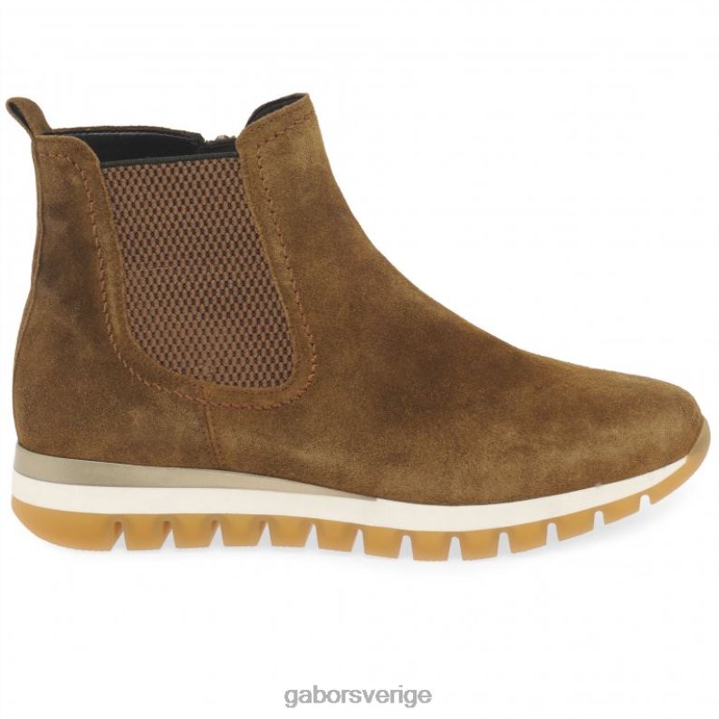 cognac mocka Gabor kvinnor teller ankelboots F04LN227 Skodon