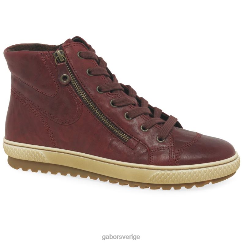 mörkröd Gabor kvinnor bulner casual stövlar F04LN183 Skodon